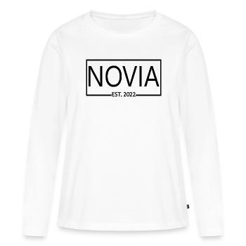 2022 Verlobung Brautdusche Hochzeit - Frauen Premium Bio Langarmshirt - Weiß - Vorne - Julia (174cm)