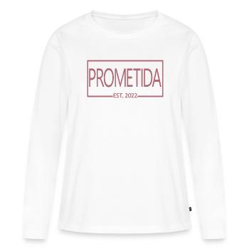 Prometida Est. 2022 Verlobte Verlobte Braut zu werden - Frauen Premium Bio Langarmshirt - Weiß - Vorne - Julia (174cm)