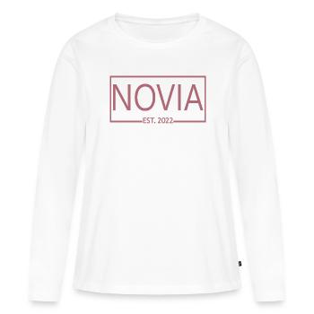 2022 Verlobung Brautdusche Hochzeit - Frauen Premium Bio Langarmshirt - Weiß - Vorne - Julia (174cm)