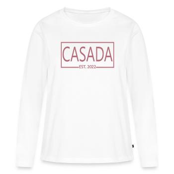 2022 Hochzeitstag verheiratete Frauen - Frauen Premium Bio Langarmshirt - Weiß - Vorne - Julia (174cm)