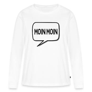 Moin Moin - T-shirt manches longues Premium bio Femme - blanc - Devant - Julia (174cm)