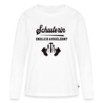 Schusterin Ausbildung Bestanden Azubi Schusterei - Frauen Premium Bio Langarmshirt - Weiß - Vorne - Julia (174cm)