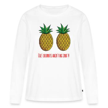 Été Été Été Été - T-shirt manches longues Premium bio Femme - blanc - Devant - Julia (174cm)