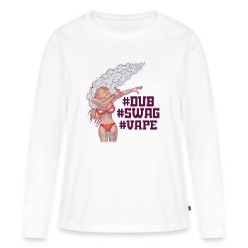 Vape - fille fait le DUBmove - T-shirt manches longues Premium bio Femme - blanc - Devant - Julia (174cm)