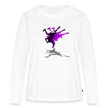 Hip Hop - T-shirt manches longues Premium bio Femme - blanc - Devant - Julia (174cm)