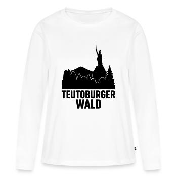 Teutoburger Wald - Frauen Premium Bio Langarmshirt - Weiß - Vorne - Julia (174cm)