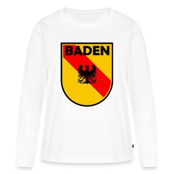 Baden Wappen Schild mit Adler - Frauen Premium Bio Langarmshirt - Weiß - Vorne - Julia (174cm)
