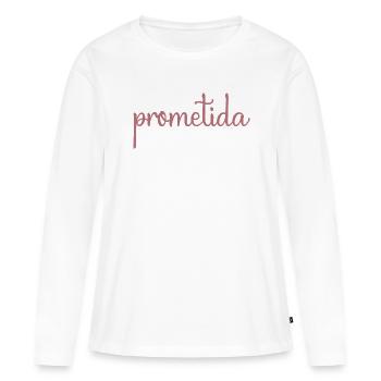 Prometida Verlobte Verlobung Hochzeit Braut zu sein - Frauen Premium Bio Langarmshirt - Weiß - Vorne - Julia (174cm)