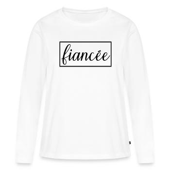 Fiancée Fiancée Fiançailles Mariage Lune de Miel - T-shirt manches longues Premium bio Femme - blanc - Devant - Julia (174cm)