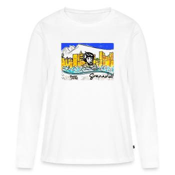 HISTORY OF GRANADA - Women's Premium Organic Long Sleeve Shirt - white - Front - Julia (174cm)