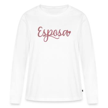 Esposa Cute Wife To Be Bride Couple Wedding Gift - Women's Premium Organic Long Sleeve Shirt - white - Front - Julia (174cm)