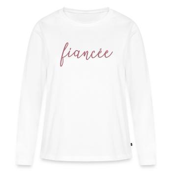 Fiancée Matching Engagement Wedding Honeymoon - Women's Premium Organic Long Sleeve Shirt - white - Front - Julia (174cm)