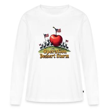 Operation Dessert Storm - Frauen Premium Bio Langarmshirt - Weiß - Vorne - Julia (174cm)