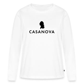 Casanova - Édition limitée - T-shirt manches longues Premium bio Femme - blanc - Devant - Julia (174cm)