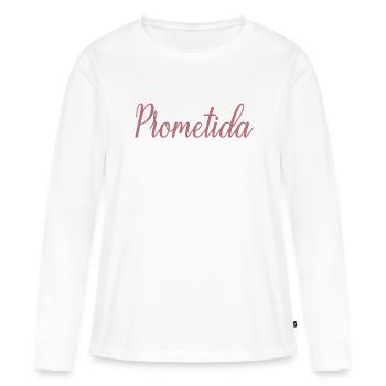 Prometida Verlobte Verlobung Hochzeit Braut zu sein - Frauen Premium Bio Langarmshirt - Weiß - Vorne - Julia (174cm)