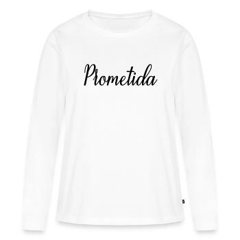 Prometida Verlobte Verlobung Hochzeit Braut zu sein - Frauen Premium Bio Langarmshirt - Weiß - Vorne - Julia (174cm)