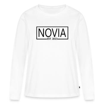 2023 Verlobung Brautdusche Hochzeit - Frauen Premium Bio Langarmshirt - Weiß - Vorne - Julia (174cm)