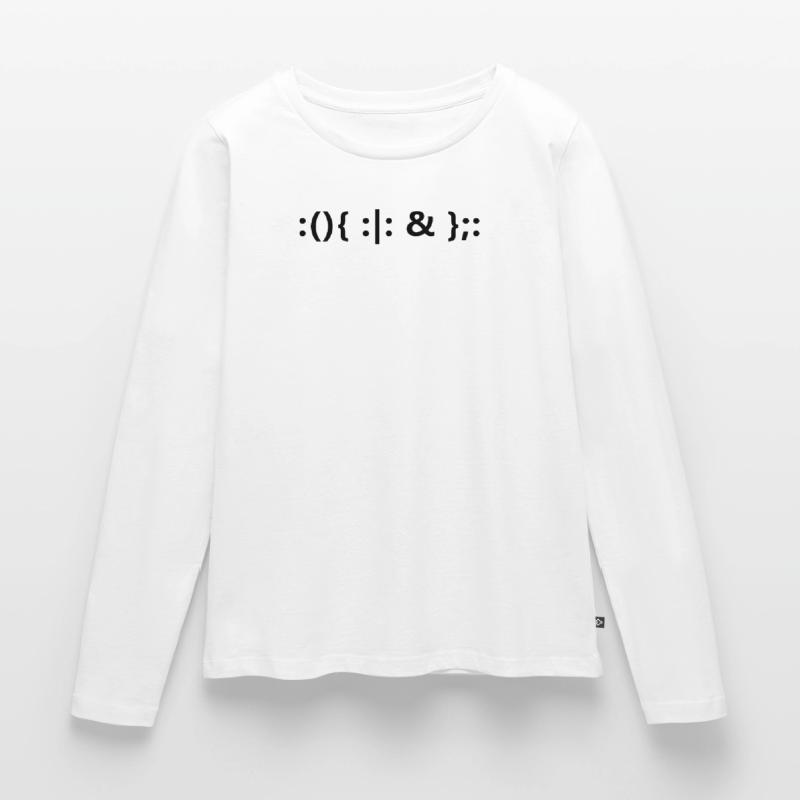 Linux Admin Fork Bomb Linux Frauen Premium Bio Langarmshirt