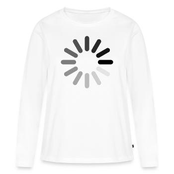 Symbol "Laden" (positiv) - Frauen Premium Bio Langarmshirt - Weiß - Vorne - Julia (174cm)