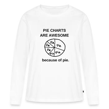 Pie Charts are Awesome - Women's Premium Organic Long Sleeve Shirt - white - Front - Julia (174cm)