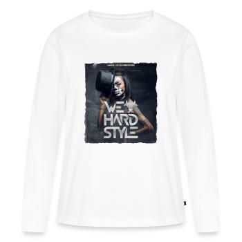 We Love Hardstyle - Frauen Premium Bio Langarmshirt - Weiß - Vorne - Julia (174cm)