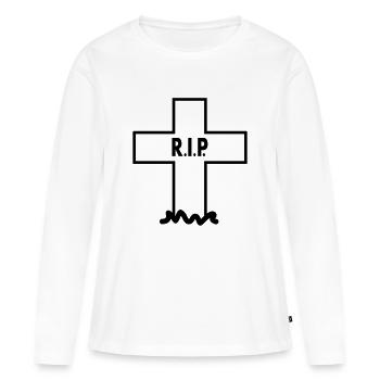 RIP Cross - Frauen Premium Bio Langarmshirt - Weiß - Vorne - Julia (174cm)