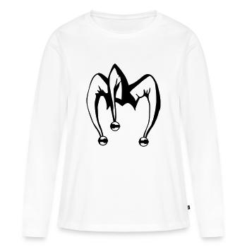 Joker - Frauen Premium Bio Langarmshirt - Weiß - Vorne - Julia (174cm)