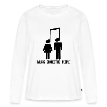 Music Connecting People - Frauen Premium Bio Langarmshirt - Weiß - Vorne - Julia (174cm)