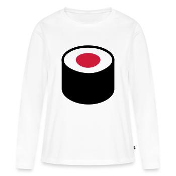 Sushi - T-shirt manches longues Premium bio Femme - blanc - Devant - Julia (174cm)