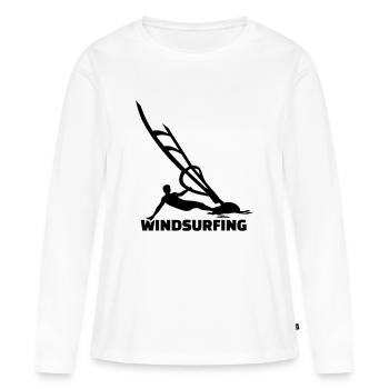 Windsurfing - T-shirt manches longues Premium bio Femme - blanc - Devant - Julia (174cm)