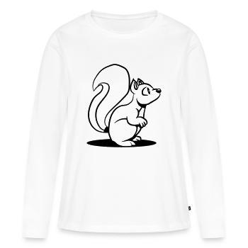 Squirrel cute cute - Women's Premium Organic Long Sleeve Shirt - white - Front - Julia (174cm)
