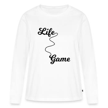 Jeu PC de jeu - T-shirt manches longues Premium bio Femme - blanc - Devant - Julia (174cm)
