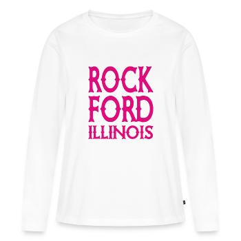 Rockford - Illinios - États-Unis États-Unis États-Unis - T-shirt manches longues Premium bio Femme - blanc - Devant - Julia (174cm)