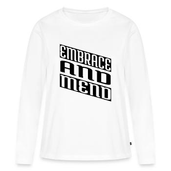 holistic healing support and encouragement awesome - Women's Premium Organic Long Sleeve Shirt - white - Front - Julia (174cm)
