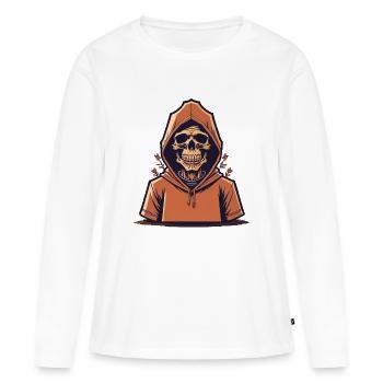 La mort dans le quartier - T-shirt manches longues Premium bio Femme - blanc - Devant - Julia (174cm)