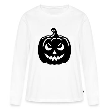 Citrouille - T-shirt manches longues Premium bio Femme - blanc - Devant - Julia (174cm)