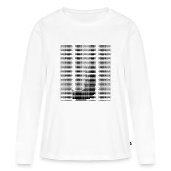 Lettre J, nom, la lettre J - T-shirt manches longues Premium bio Femme - blanc - Devant - Julia (174cm)