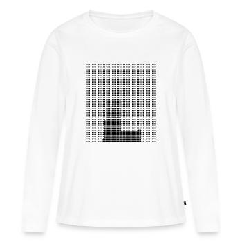 Lettre L, nom, la lettre L - T-shirt manches longues Premium bio Femme - blanc - Devant - Julia (174cm)