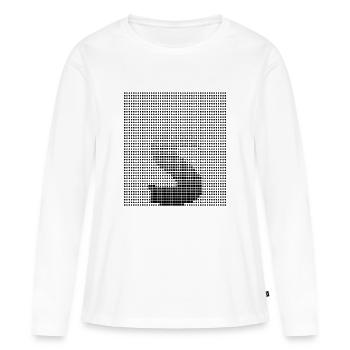 Lettre S, nom, la lettre S - T-shirt manches longues Premium bio Femme - blanc - Devant - Julia (174cm)