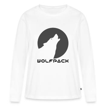 wolfpack_1 - T-shirt manches longues Premium bio Femme - blanc - Devant - Julia (174cm)