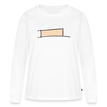 Cadre décoratif. Modèle de bannière / badge nominatif. - T-shirt manches longues Premium bio Femme - blanc - Devant - Julia (174cm)