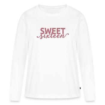 Sweet Sixteen Mignon cadeau de 16 ans - T-shirt manches longues Premium bio Femme - blanc - Devant - Julia (174cm)