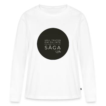 Tenez l’intestin - T-shirt manches longues Premium bio Femme - blanc - Devant - Julia (174cm)
