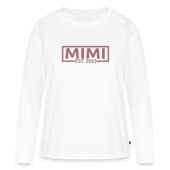 Mimi Est. 2023, Grandma To Be, Pregnancy Reveal - Women's Premium Organic Long Sleeve Shirt - white - Front - Julia (174cm)