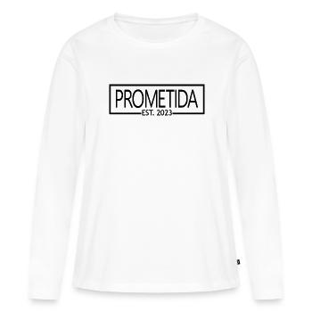 2023 Verlobte Verlobte Hochzeit - Frauen Premium Bio Langarmshirt - Weiß - Vorne - Julia (174cm)