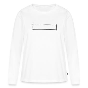 Cadre décoratif. Modèle de bannière / badge nominatif. - T-shirt manches longues Premium bio Femme - blanc - Devant - Julia (174cm)