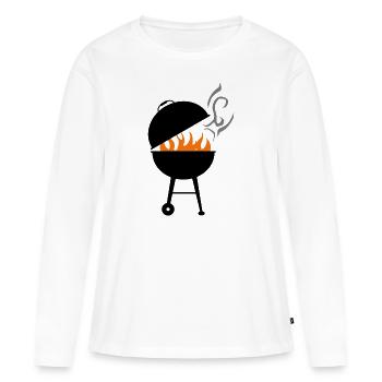 Grill - Women's Premium Organic Long Sleeve Shirt - white - Front - Julia (174cm)