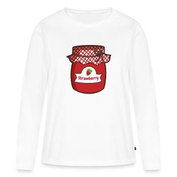 Strawberry jam - Women's Premium Organic Long Sleeve Shirt - white - Front - Julia (174cm)