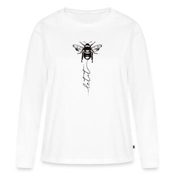 let it bee süße Biene Geschenk Bienenliebhaber - Frauen Premium Bio Langarmshirt - Weiß - Vorne - Julia (174cm)