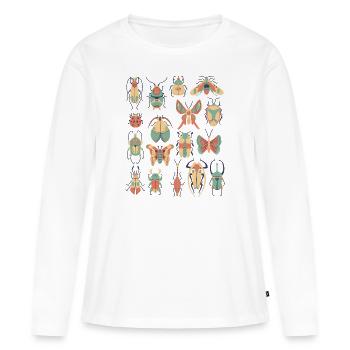 Insectes coléoptères animaux rampants - T-shirt manches longues Premium bio Femme - blanc - Devant - Julia (174cm)